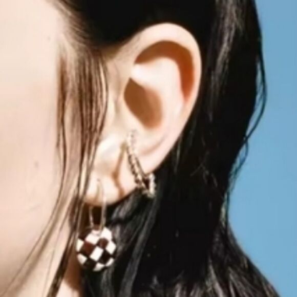 New Double Layer Gold Ss 1 Pc Large Ear Cuff Curated Stacked Ear Ring - Picture 1 of 5